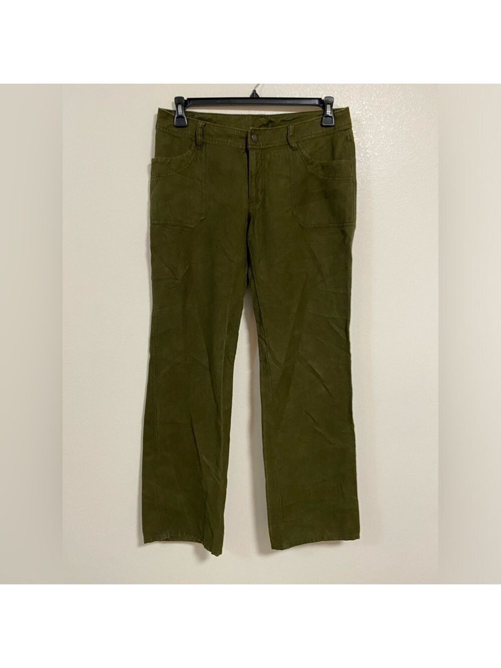 Patagonia Pants Women’s Size 8 Dark Olive Hemp Blend straight leg Pants Dark